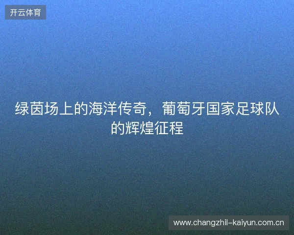 绿茵场上的海洋传奇，葡萄牙国家足球队的辉煌征程